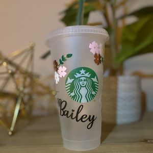 Flower custom Starbucks cup